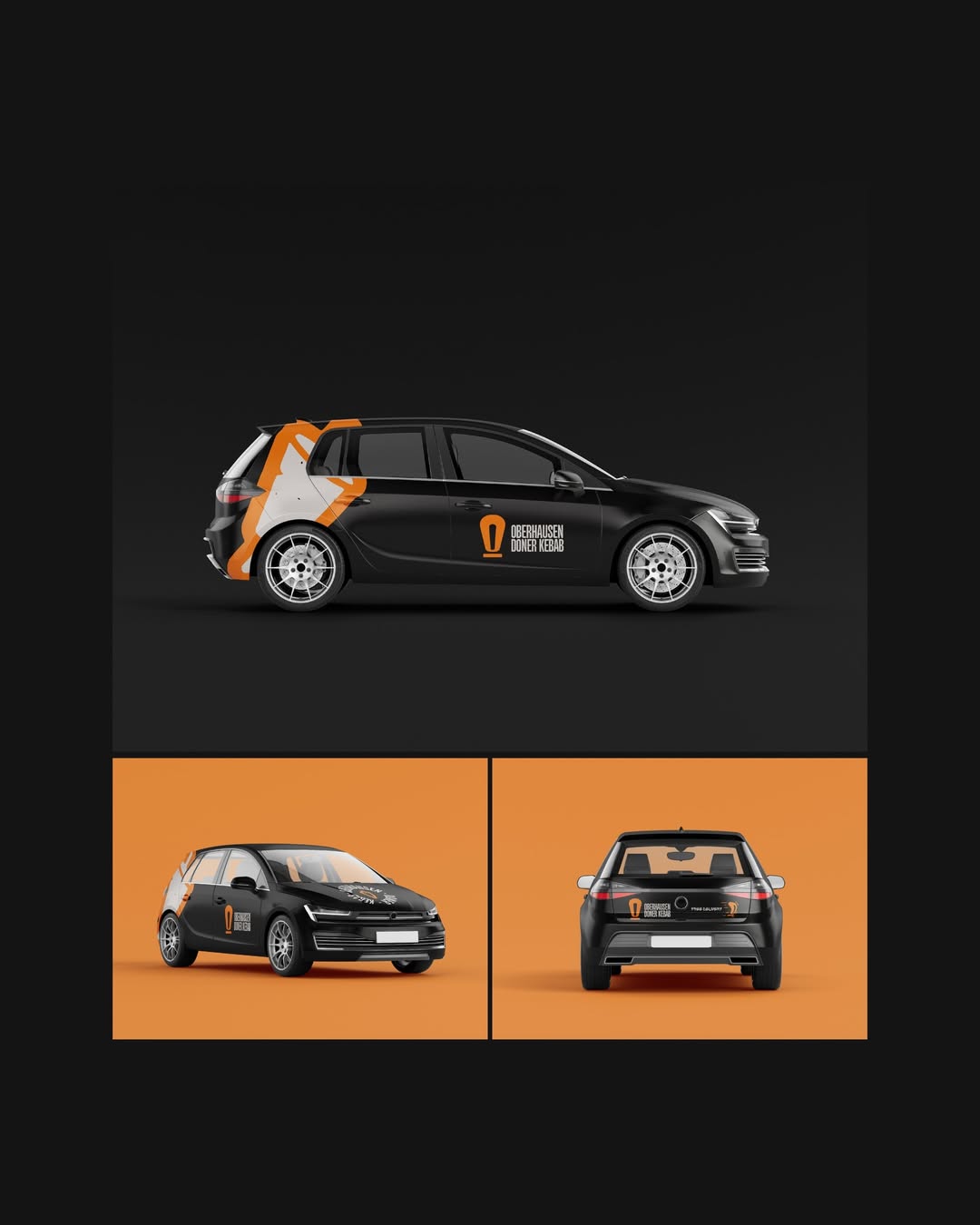 Branded car wrap design