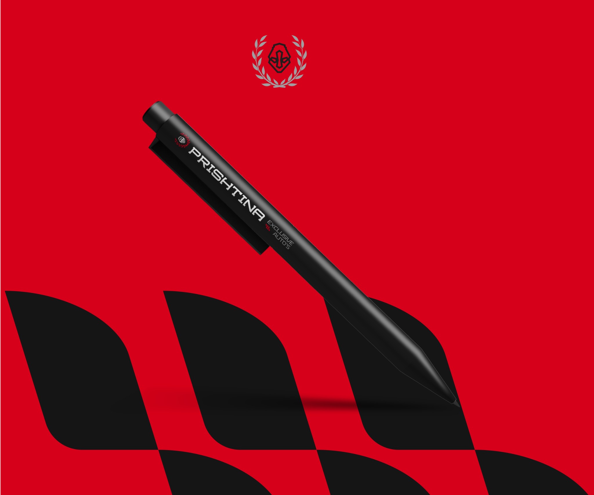 Branded t-shirt — black with Prishtina Exclusive Auto's logo