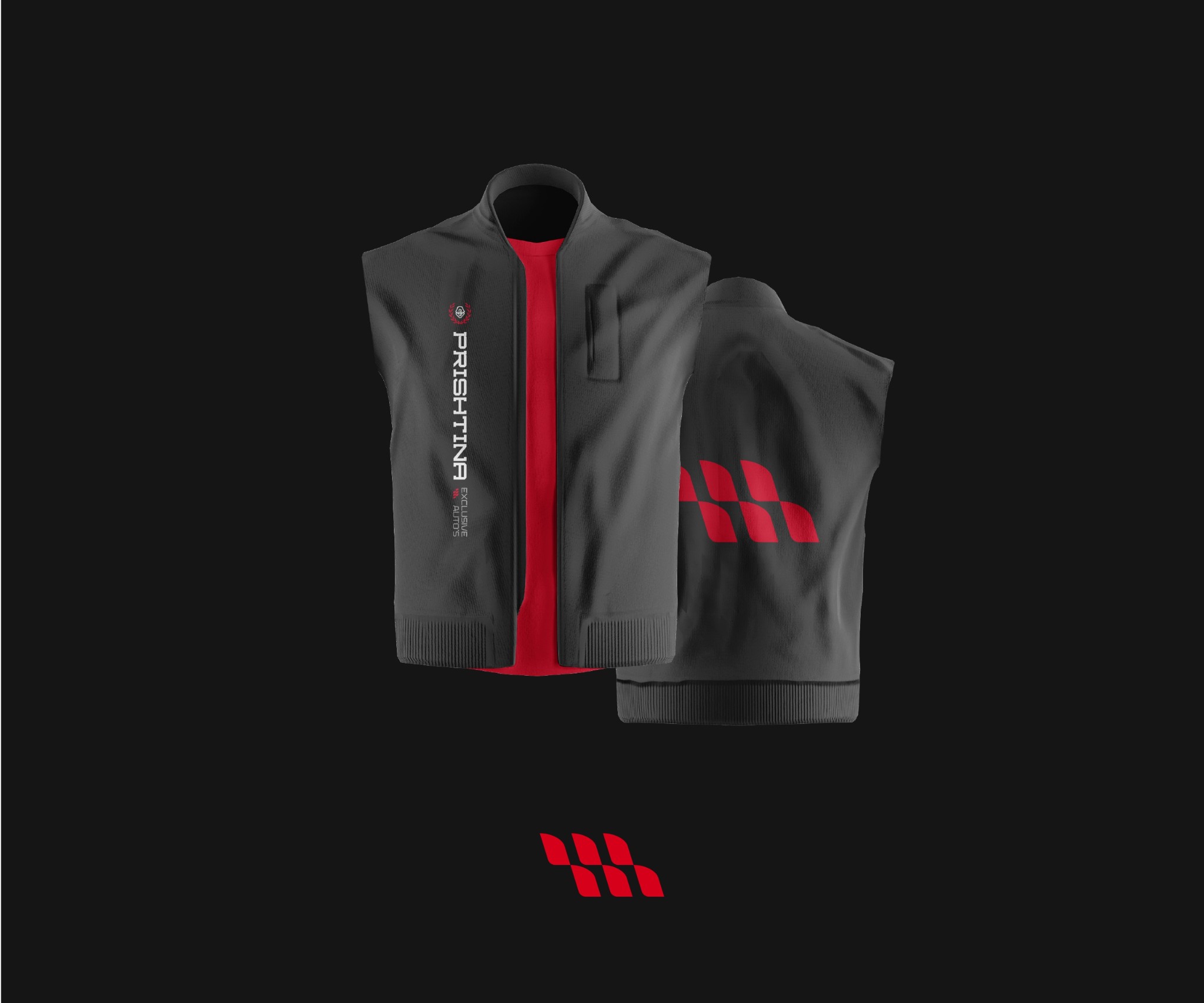 Branded leather wallets — black on black with subtle embossed logo