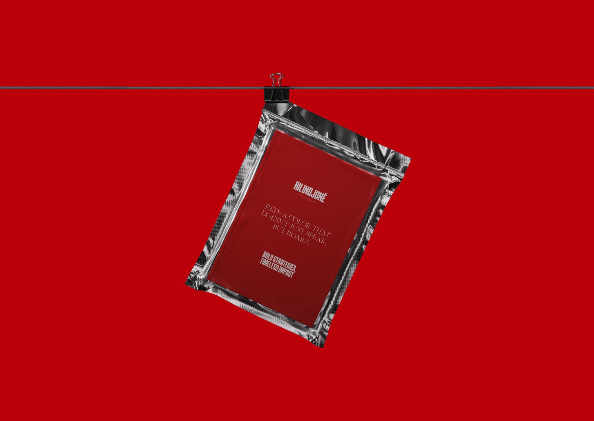 Branded t-shirts — white and red RILINDJONE on mannequins