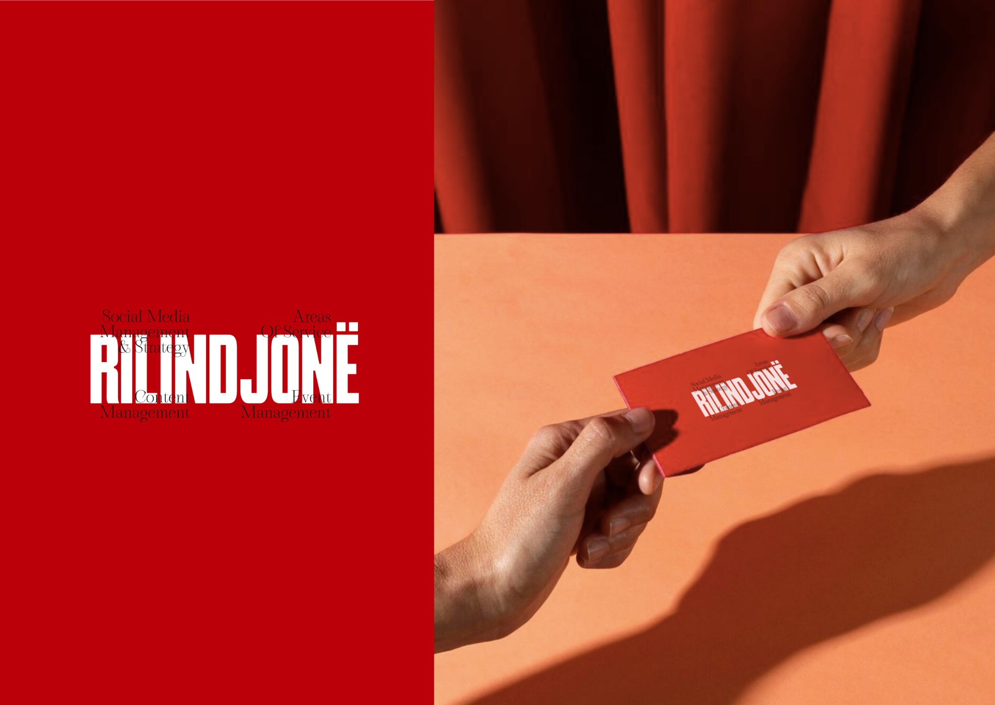 Brand book caution tape teaser — RILIND JONË The Creative Haus